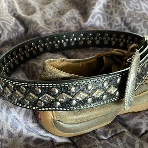 Black Western Belt Sz32